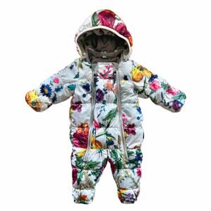 MOLO Hebe Baby Snowsuit Gray Foral Size 74 - 9 Months